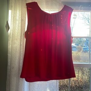 red calvin klein tank top